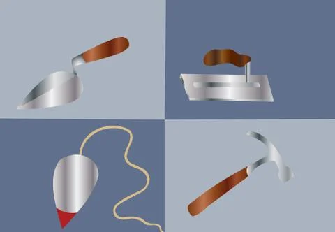 Masonry toolss Stock Illustration