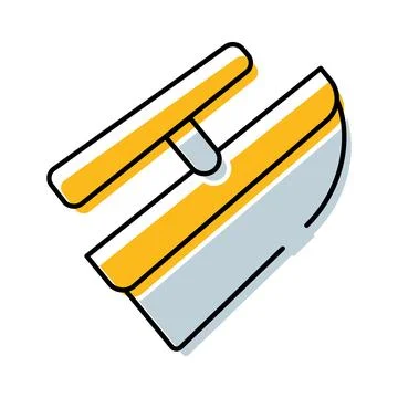 Masonry trowel construction tool for building illustration Ilustración de archivo