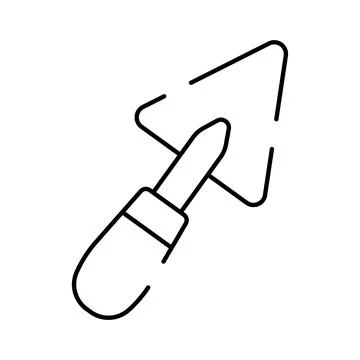 Masonry trowel construction tool building and repairing symbol Ilustración de archivo