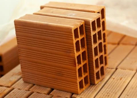 Masonry wall bricks. Stock Photos