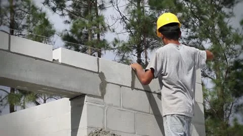 Masonry Wall Construction Vídeos de archivo 21110317