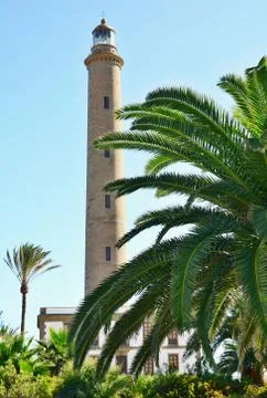 Maspalomas lighthouse Fotos Stock