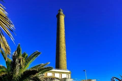 MASPALOMAS LIGHTHOUSE. Stock Photos