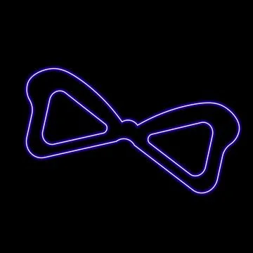 Masquerade anonymous mask in neon effect Illustrazione stock