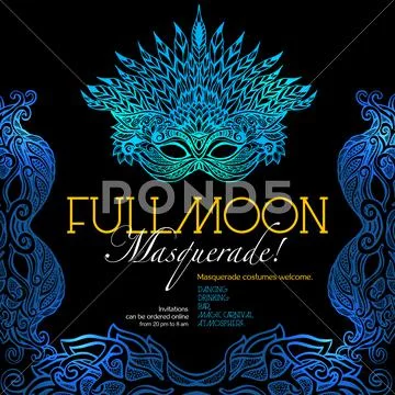 Masquerade Ball Poster Stock Illustration