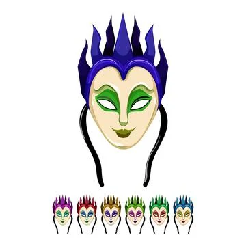 Masquerade carnival mask cartoon vector graphic Stock Illustration