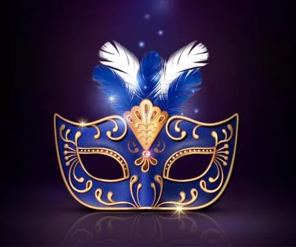 Masquerade decorative mask Stock Illustration