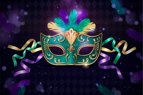 Masquerade decorative mask Stock Illustration