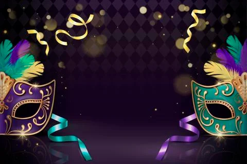 Masquerade decorative mask Stock Illustration