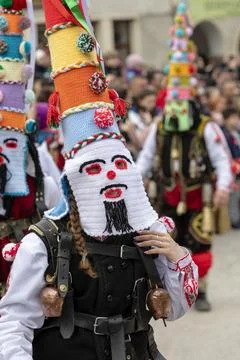 Masquerade festival in Shiroka Laka, Bulgaria. Culture, indigenous Stock Photos