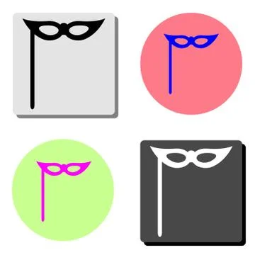 Masquerade. flat vector icon Stock Illustration