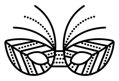 Masquerade mask with dots Stock Illustration