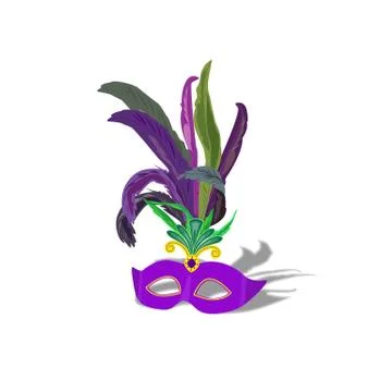 Masquerade mask with feathers Stock Illustration