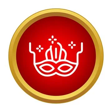 Masquerade mask icon representing carnival celebration party Stock Illustration