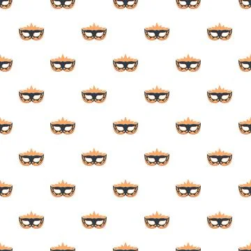 Masquerade mask seamless pattern for carnival celebration Stock Illustration