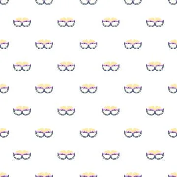 Masquerade masks seamless pattern celebrating carnival party Stock Illustration