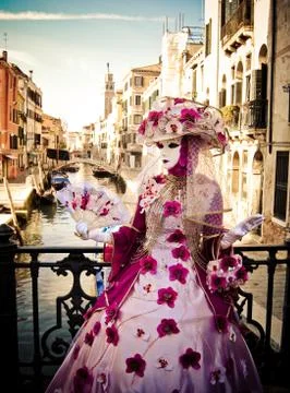 Masquerade in Venice Stock Photos