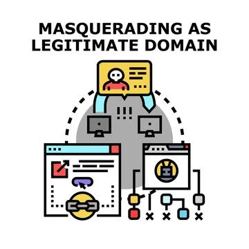 Masquerading as legitimate domain vector concept Stock Illustration