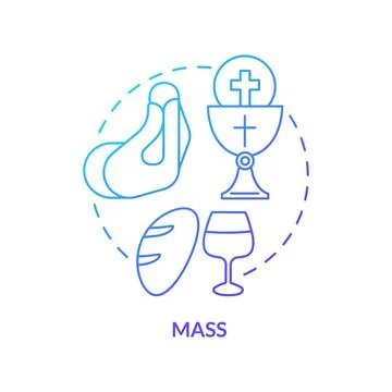 Mass blue gradient concept icon Stock-Illustration