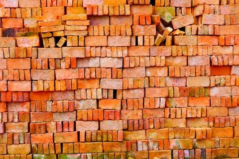 Mass brick background isolated Stock Photos