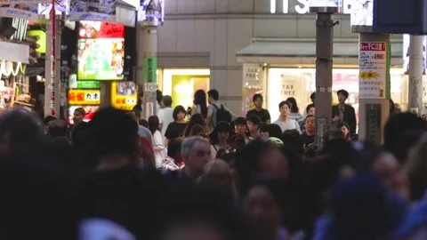 Mass Crowd mob army people on the streets. Overpopulation problem Stock Footage 80396244