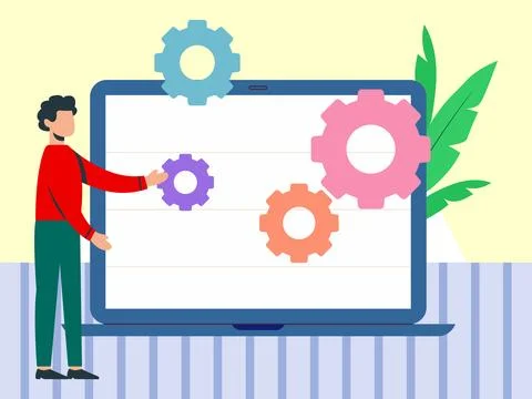 Mass Customization Concept Illustration Style Stock Illustration