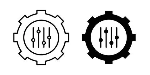 Mass customization icon Illustration designs pack for Web Stock Illustration