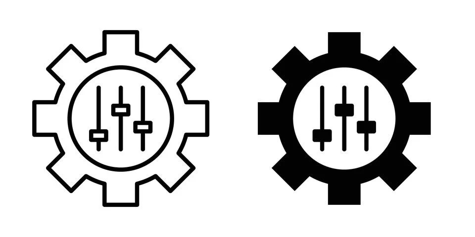 Mass customization icon vector, symbol, logo illustrations Stock Illustration