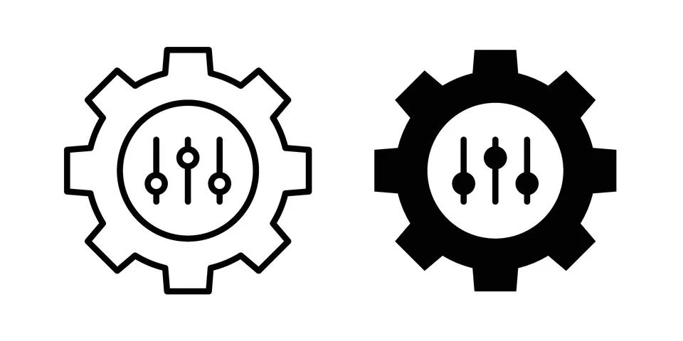 Mass customization icon for web projects Stock Illustration