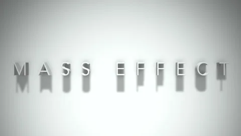 Mass effect 3D title animation with shadows on a white background Stock Footage 297217656