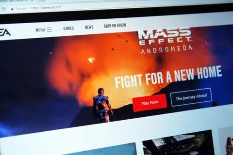 Mass Effect: Andromeda game on web Stock Photos