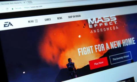 Mass Effect: Andromeda game on web Stock Photos