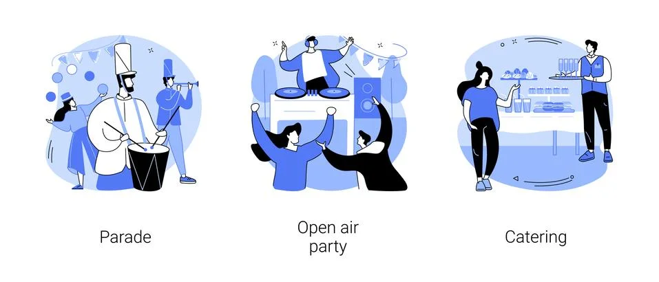 Mass event abstract concept vector illustrations. 스톡 일러스트
