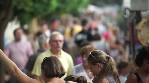 Mass on the market Stock Footage 54170736