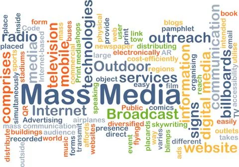 Mass media background concept Stock Illustration