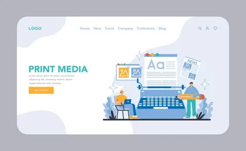 Mass media concept. Flat vector illustration. Stock Illustration