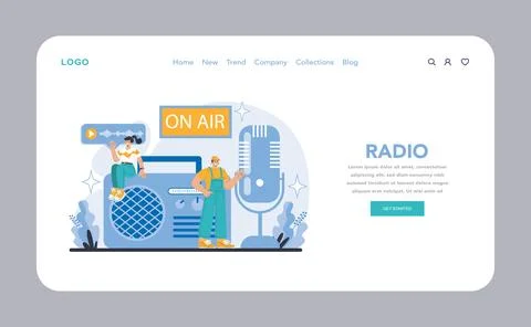 Mass media concept. Flat vector illustration. Stock Illustration