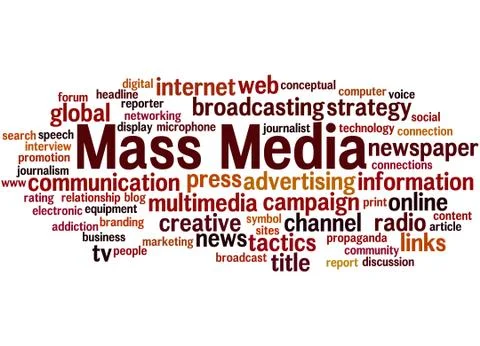 Mass Media, word cloud concept Stock Illustration