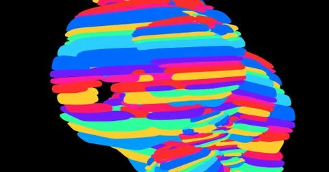 Mass of mix colors. Stock Illustration