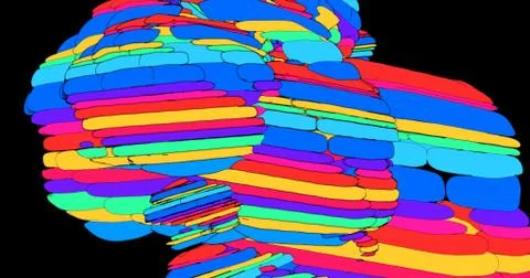 Mass of mix colors. Stock Illustration