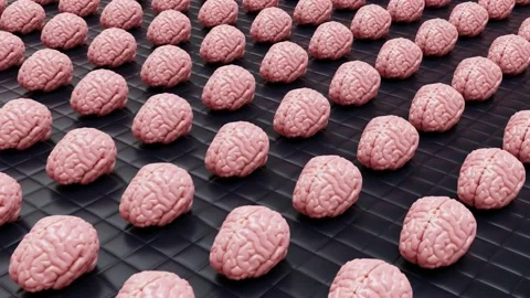 Mass movement along the conveyor of the human brain. Stock Footage 219865488
