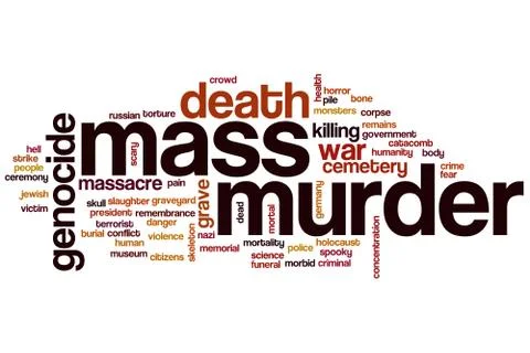Mass murder word cloud イラスト素材
