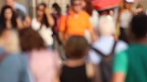 Mass of people crossing Stock Footage 41735555