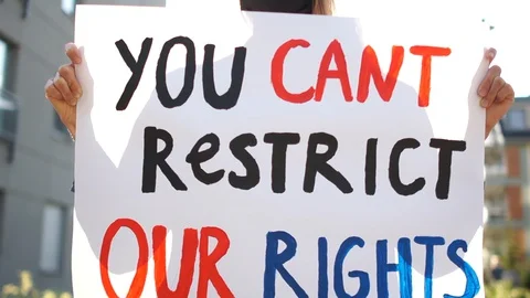 Mass protests against the restriction of human rights during quarantine of the Stock Footage 129512540