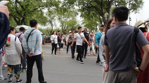 Mass tourism Stock Footage 101095529