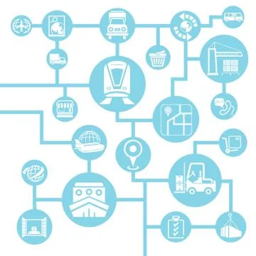 Mass transportation Stock Illustration