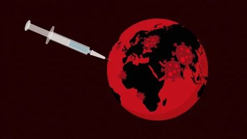 Mass vaccination heals the world. Video stock 158956087