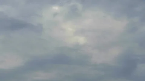 A mass of white clouds before dark, it's about to rain. Stock Footage 295473200