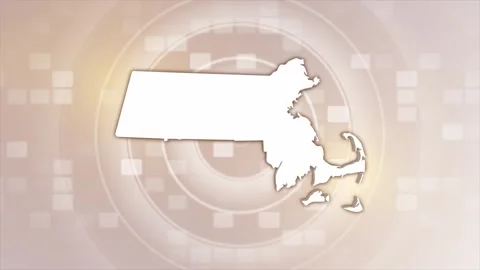 Massachusetts Animated Map Stock Footage 275817675