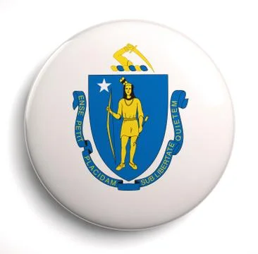 Massachusetts flag Stock Illustration